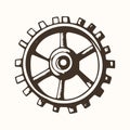 Industrial Gear Wheel - Vector Icon for Technology and Machinery Royalty Free Stock Photo