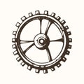 Industrial Gear Wheel - Vector Icon for Technology and Machinery Royalty Free Stock Photo