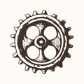 Industrial Gear Wheel - Vector Icon for Technology and Machinery Royalty Free Stock Photo