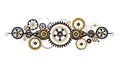 Industrial Gears Display: Robust Mechanical Elements, vector design Generative AI Royalty Free Stock Photo