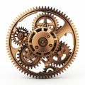 Industrial gears displayed in pristine isolation on a white background, Ai Generated Royalty Free Stock Photo