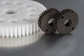 Industrial gears made from plastics.