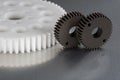 Industrial gears made from plastics. Royalty Free Stock Photo