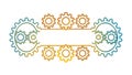 Industrial Gears Text Frame, Mechanical Engineering Vector Graphic, vector design Generative AI Royalty Free Stock Photo
