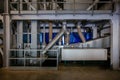 Industrial grain drying machine. Pipeline and separator Royalty Free Stock Photo