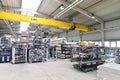 Industrial hall in metalworking - storage of steel pipes for pro