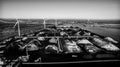 Industrial harbour Amsterdam with coal ores