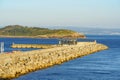 Industrial harbour in Atlantic Ocean