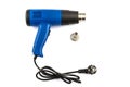 Industrial heat gun. Hot air gun with tips. Isolated on a white background Royalty Free Stock Photo