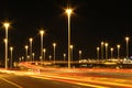 Industrial highway lights in urban area