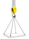 Industrial hook hanging on a chain