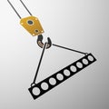 Industrial hook. Stock illustration.