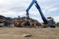 Mountain of Industrial and household scrap metal Royalty Free Stock Photo