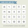 Industrial icon set. Simple flat buttons Royalty Free Stock Photo