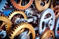 Industrial Innovation, Gears and Cogs Working in Unison Royalty Free Stock Photo