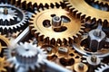 Industrial Innovation, Gears and Cogs Working in Unison