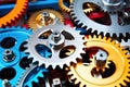 Industrial Innovation, Gears and Cogs Working in Unison Royalty Free Stock Photo