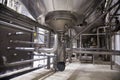 Industrial interior of an alcohol factory