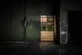 Industrial interior of an old factory Royalty Free Stock Photo