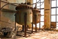 Industrial interior with storage tank Royalty Free Stock Photo