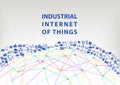 Industrial internet of things illustration background. World wide web concept Royalty Free Stock Photo