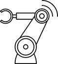 Industrial iot - thin line vector icon. Pixel perfect. internet of things illustrations collection