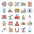 Industrial Isolated Vector Icons that can be easily modified or edit Royalty Free Stock Photo