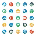 Industrial Isolated Vector Icons that can be easily modified or edit Royalty Free Stock Photo