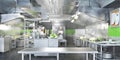 Industrial kitchen. Restaurant modern kitchen Royalty Free Stock Photo