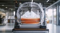 Industrial Knitting Machine in Action Showcasing Advanced Technology Royalty Free Stock Photo