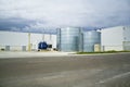 Industrial landscape with cisterns