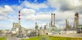 Industrial landscape and oil factory Royalty Free Stock Photo