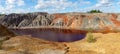 Industrial landscape on production waste - `Ural Mars`, Russia,