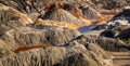 Industrial landscape on production waste - `Ural Mars`, Russia,