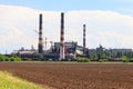 Industrial landscape. View of factory in Nikopol, Dnepropetrovsk region