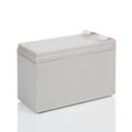 Industrial lead acid battery on white background