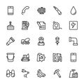 Industrial Line Vector Icons 5 Royalty Free Stock Photo