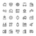 Industrial Line Vector Icons 6 Royalty Free Stock Photo