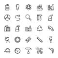 Industrial Line Vector Icons 1 Royalty Free Stock Photo