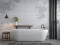 Industrial loft style bathroom 3d render Royalty Free Stock Photo