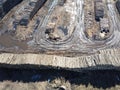 industrial logging aerial photo spring day