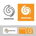 Industrial logo design concept Royalty Free Stock Photo