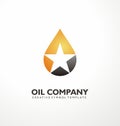 Industrial logo design idea with oil drop