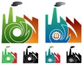 Industrial logo set Royalty Free Stock Photo