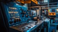 Industrial Machine Control Panel Detailed View Royalty Free Stock Photo