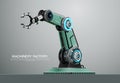 Machine robotic robot arm hand factory Royalty Free Stock Photo