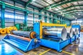 Industrial Machine for Rolling Steel Sheet Royalty Free Stock Photo