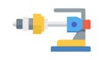Industrial machine tool: precision manufacturing and engineering, vector design Generative AI Royalty Free Stock Photo