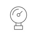 Industrial manometer line outline icon