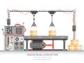 Industrial manufacturing line with automated process